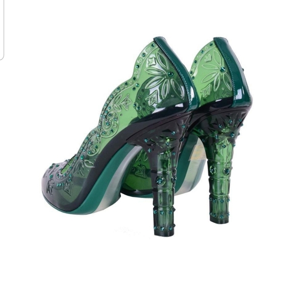 Dolce & gabbana emerald crystal cinderella shoes - Picture 2 of 10